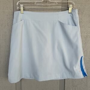 Nike Golf Skort Womens Size M Light Blue Side Zippers Pockets Tennis Athleisure